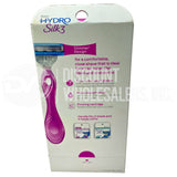 Schick Hydro Silk 3 Razor – Slim Design for Bikini & Underarms, Hydra-Boost Serum, 2 Cartridges + Handle (50 Pcs Lot)