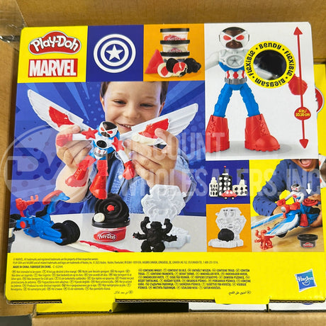 Play-Doh Marvel Captain America Moto-Slicer Action Bike Bendy Figure (48 Pcs Lot)