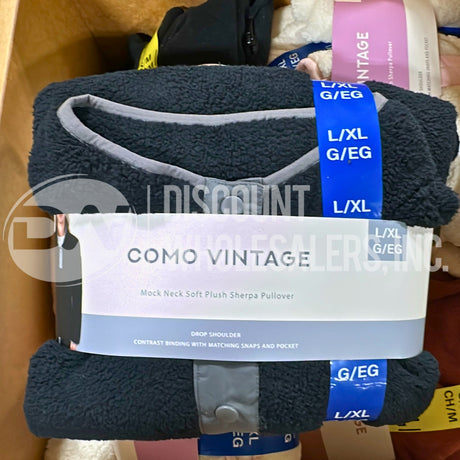 Como Vintage Unisex Mock Neck Soft Plush Sherpa Pullover Mix Different Sizes And Colors (50 Pcs Lot)