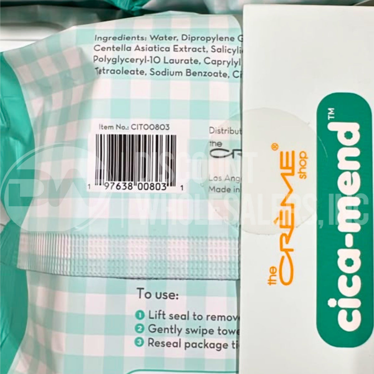 The Crème Shop Cica-Mend Blemish Cleansing Towelettes 60 Count (108 Pcs Lot)