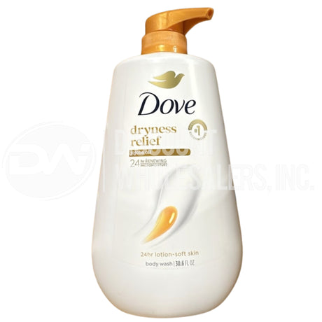 Dove Dryness Relief Body Wash & Raw Sugar Watermelon Scrub Mix  (60 Pcs Lot)