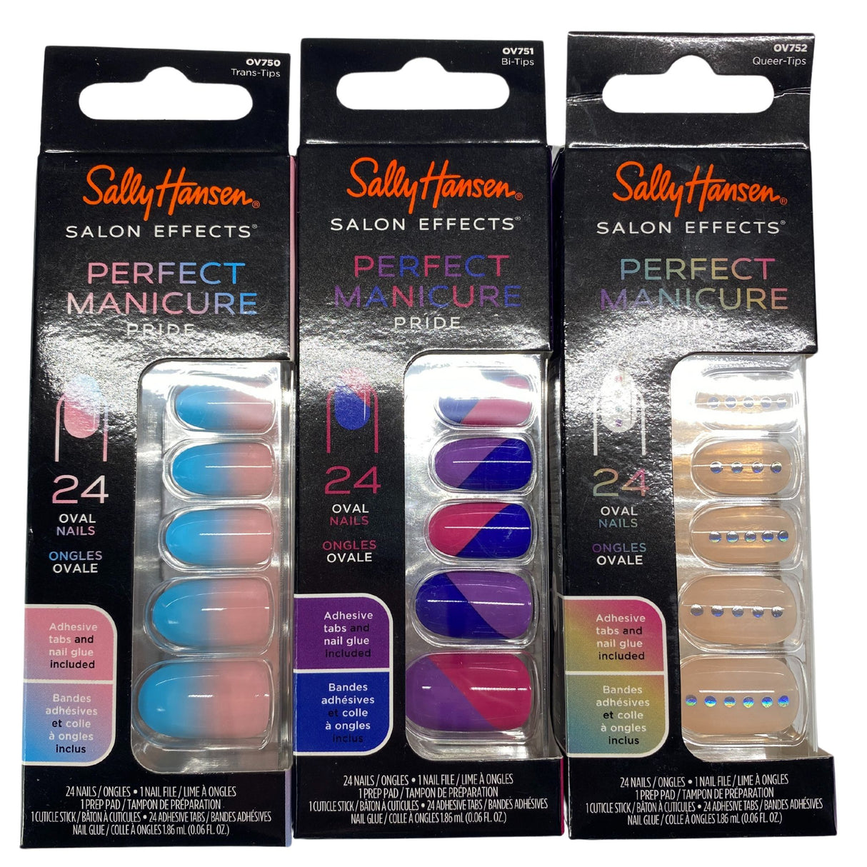 Sally Hansen Salon Effects Perfect Manicure Pride 24 Oval Nails 0.06 FL OZ