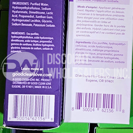 Good Clean Love Personal Lubricant 1.69 FL (165 Pcs Lot)