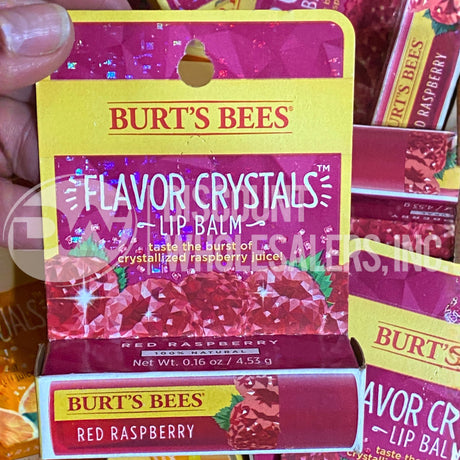 Burt's Bees Flavor Crystals Lip Balm Sweet Orange and Red Raspberry Mix (100 Pcs Lot)