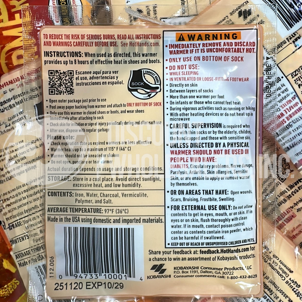 Hothands Hand Warmers And Toe Mix (330 Pcs Lot)