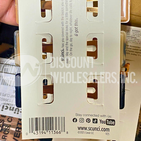 Scunci Large Rectangle Fashion Snap Clips Differents Shades (120 Pcs Lot)