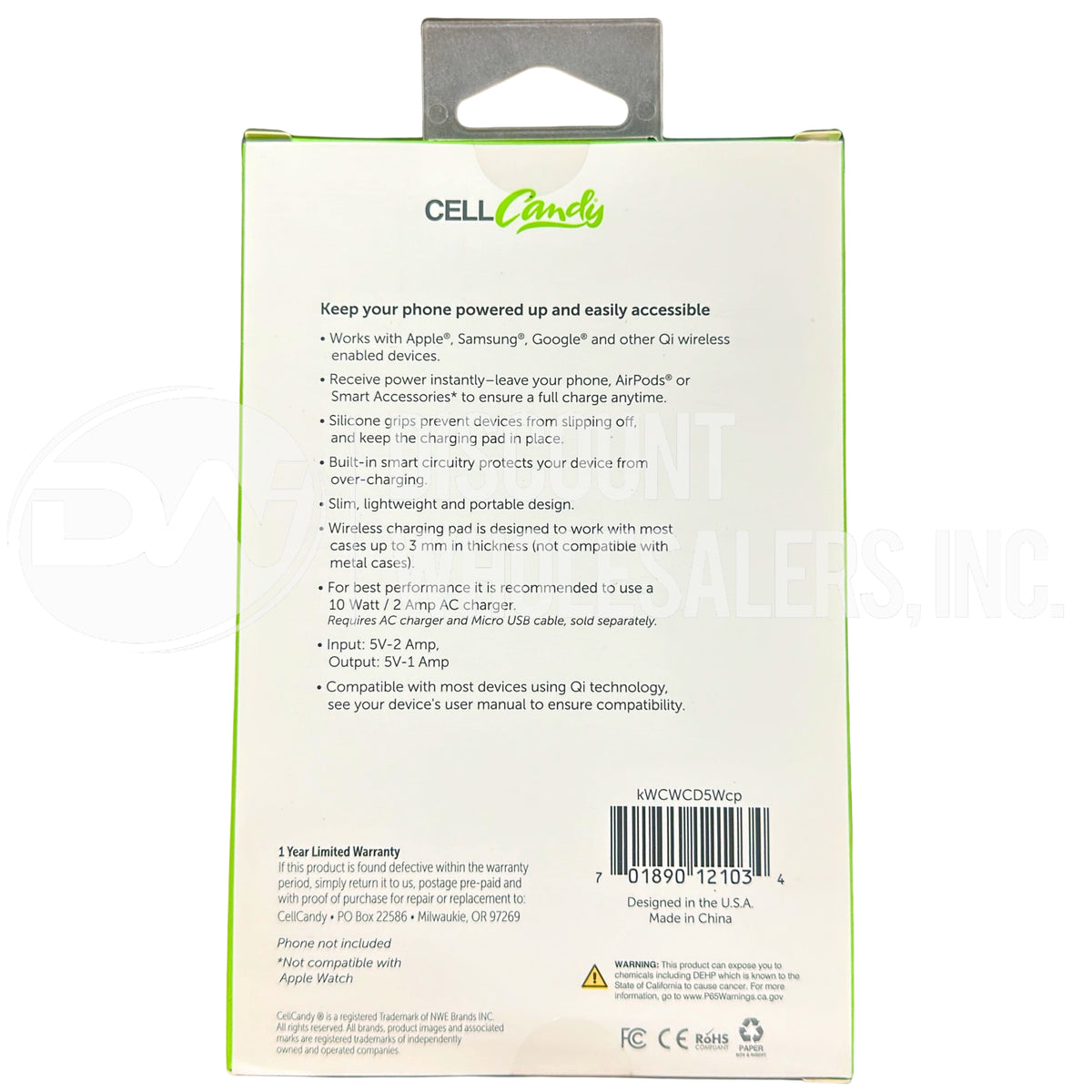 Cell Candy Universal Wireless Charging Pad for Qi-enabled Devices 5W 1A (78 Pcs Lot)