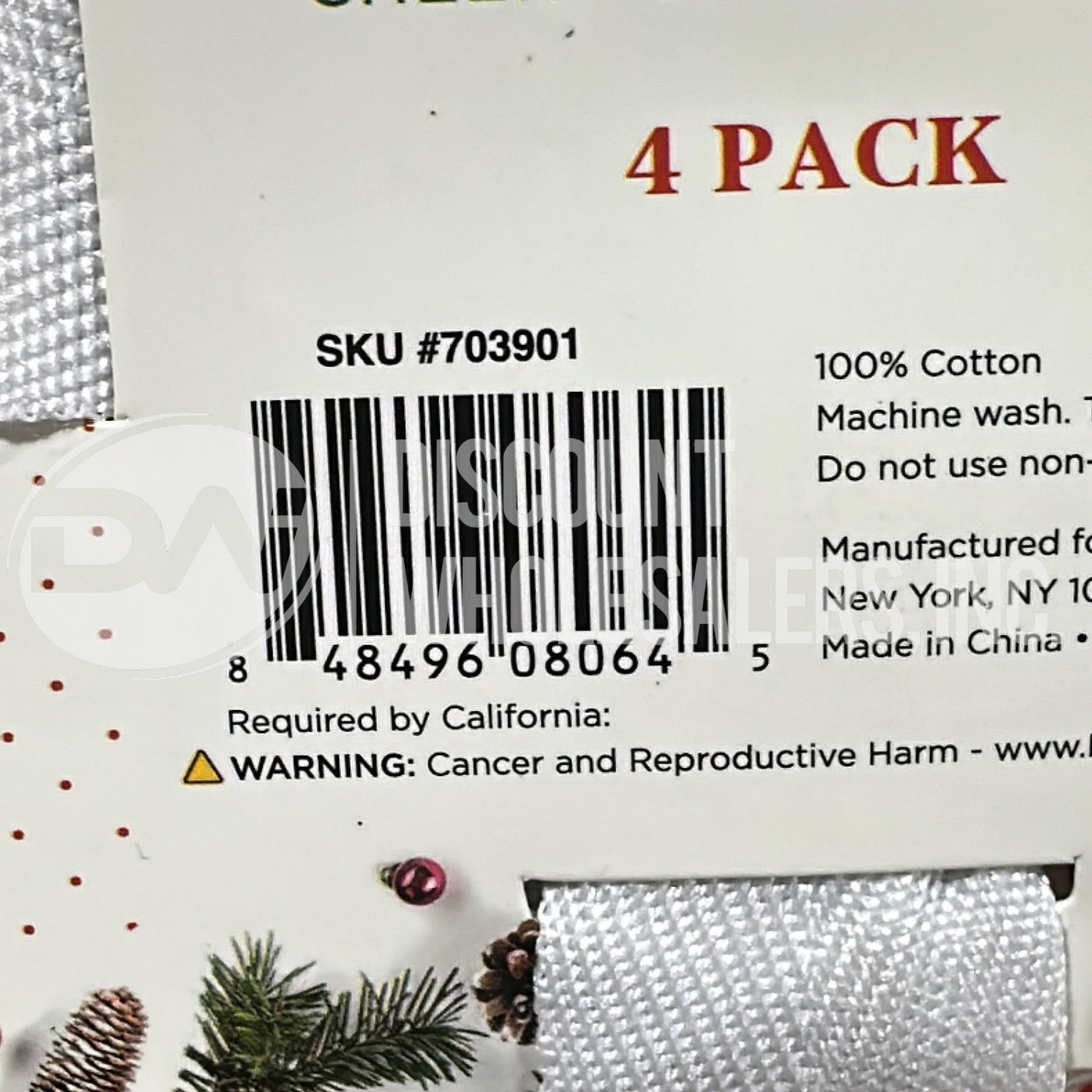 Christmas Plaid Cotton Dinner Napkins 18x18 in (50 Pcs Lot)