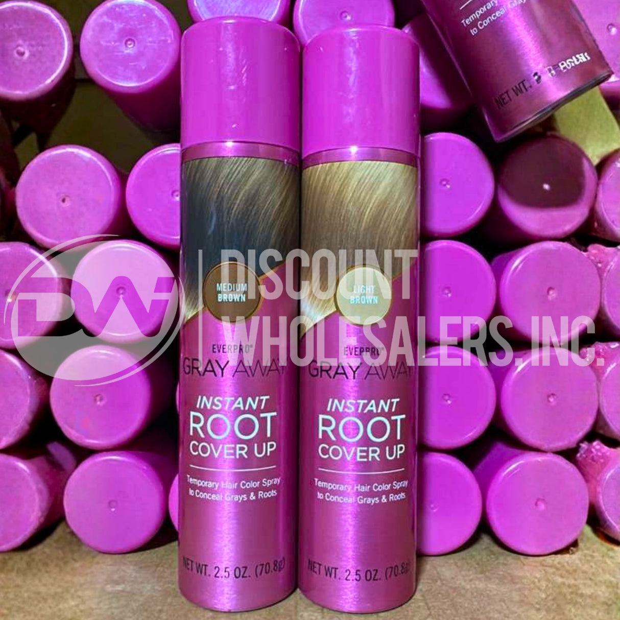 Everpro Gray Away Instant Root Cover Up Hair Color Spray Mix (60 Pcs Lot)