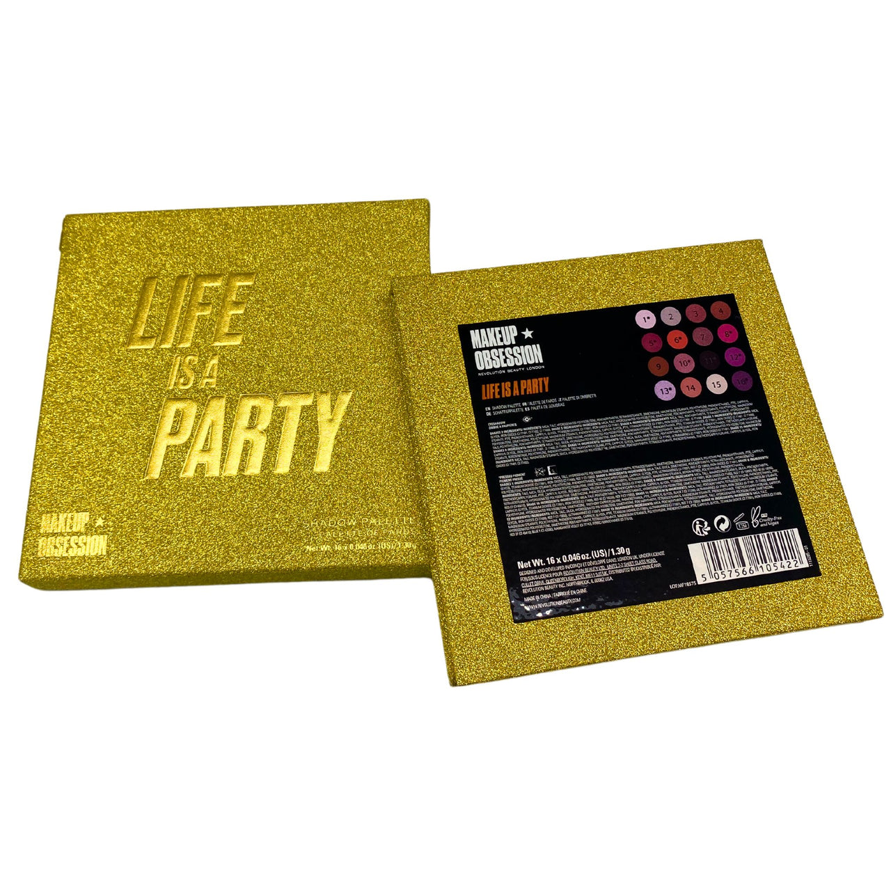 Revolution Makeup Obsession Life is a Party Shadow Palette 0.046 oz (40 Pcs Lot)