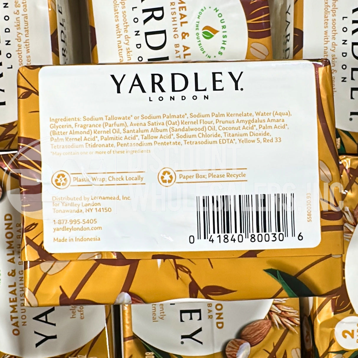 Yardley London Bath Bar Oatmeal & Almond 4 Oz, 2 Count (60 Pcs Lot)