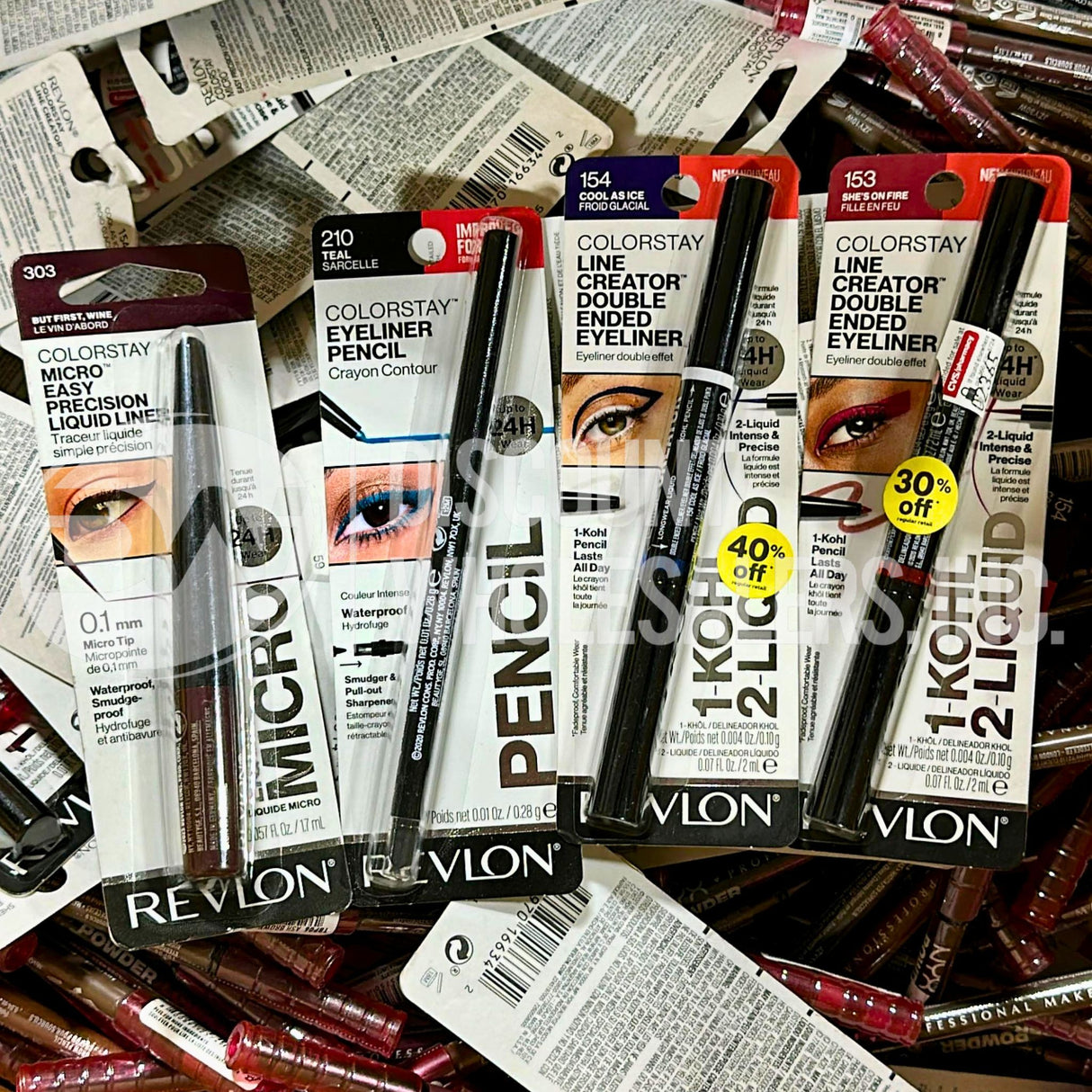 Eyeliners, Eyebrow And More, Assorted Different Shades And Brands (270 Pcs Lot)