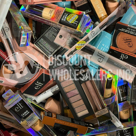 Elf Assorted Makeup Eyeshadow, Lipstick, Primer, Exfoliator And More Different Sizes and Shades (250 Pcs Lot)