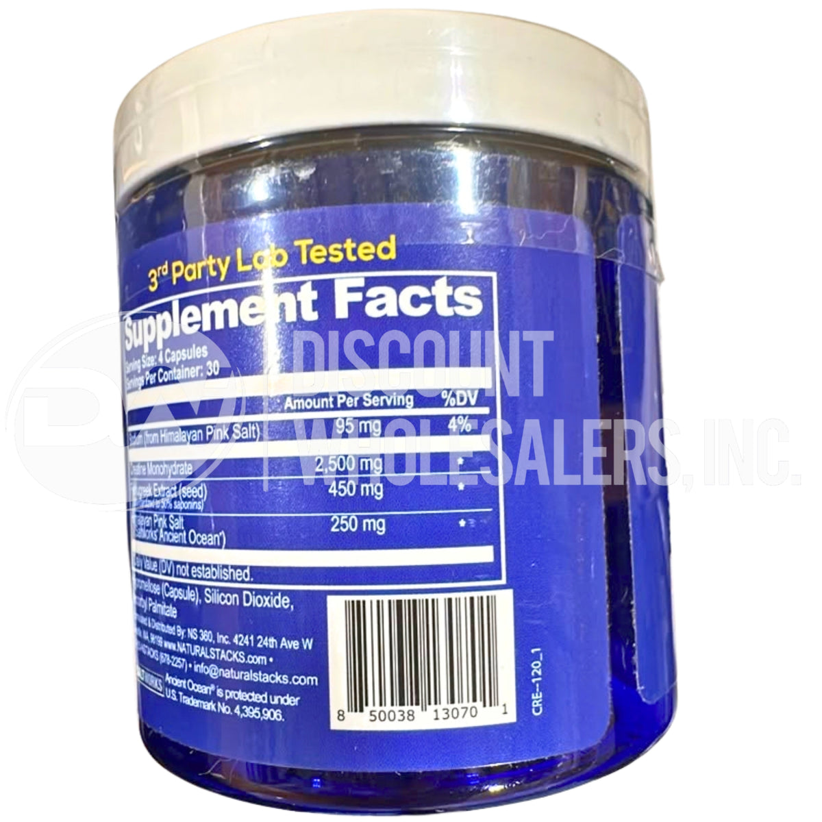 Natural Stacks Creatine+ Advanced Absorption Formula 120 Vegan Caps (78 Pcs Lot)