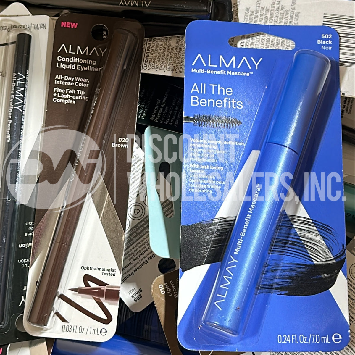 Almay Makeup Mix Mascaras, Eyeliners, Eyebrows And More (80 Pcs Lot)