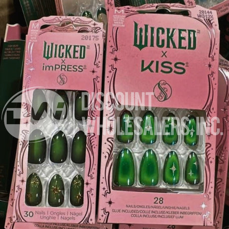 Kiss X Wicked For Good Press On Nails - Limited Edition Assorted (65 Pcs Lot)