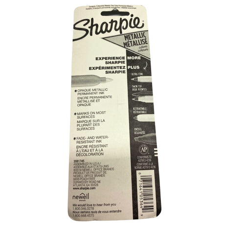 Sharpie Metallic Colors Great For Dark Surfaces Fine Permanent Marker (50 Pcs Lot)