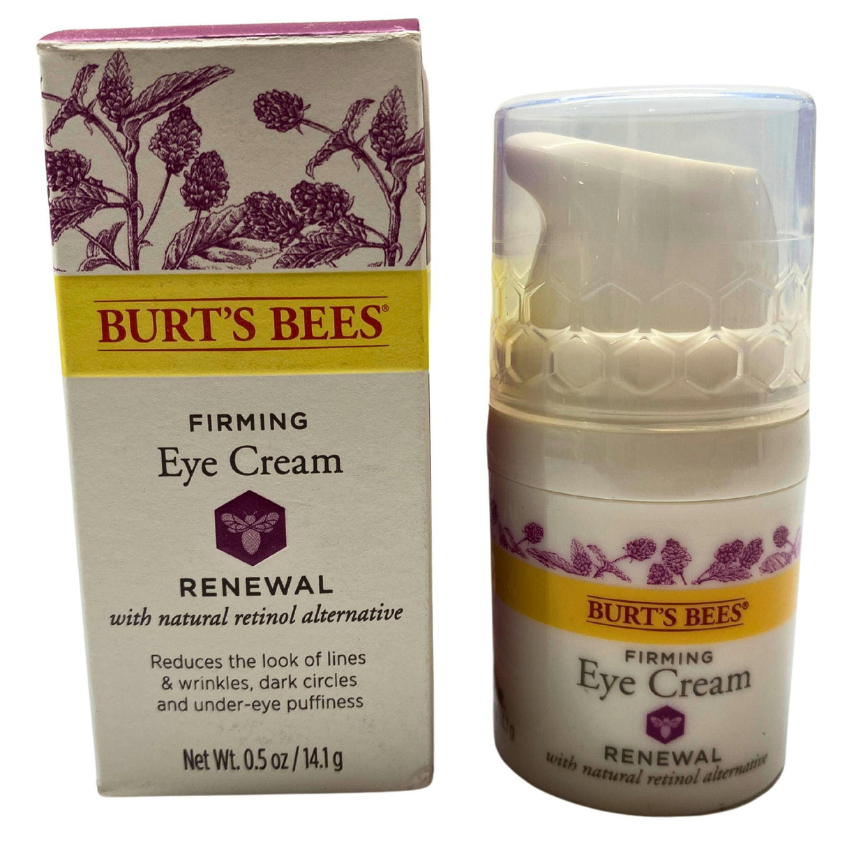 Burt's Bees Firming Eye Cream Renewal with Natural Retinol Alternative 0.5oz (50 Pcs Lot)