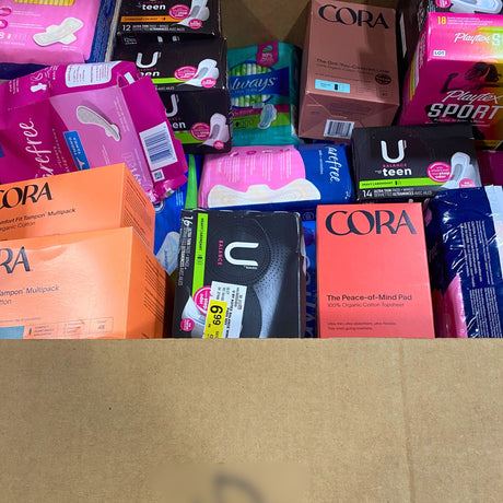 Cora, Kotex, Playtex, Carefree Assorted Pads and Tampons