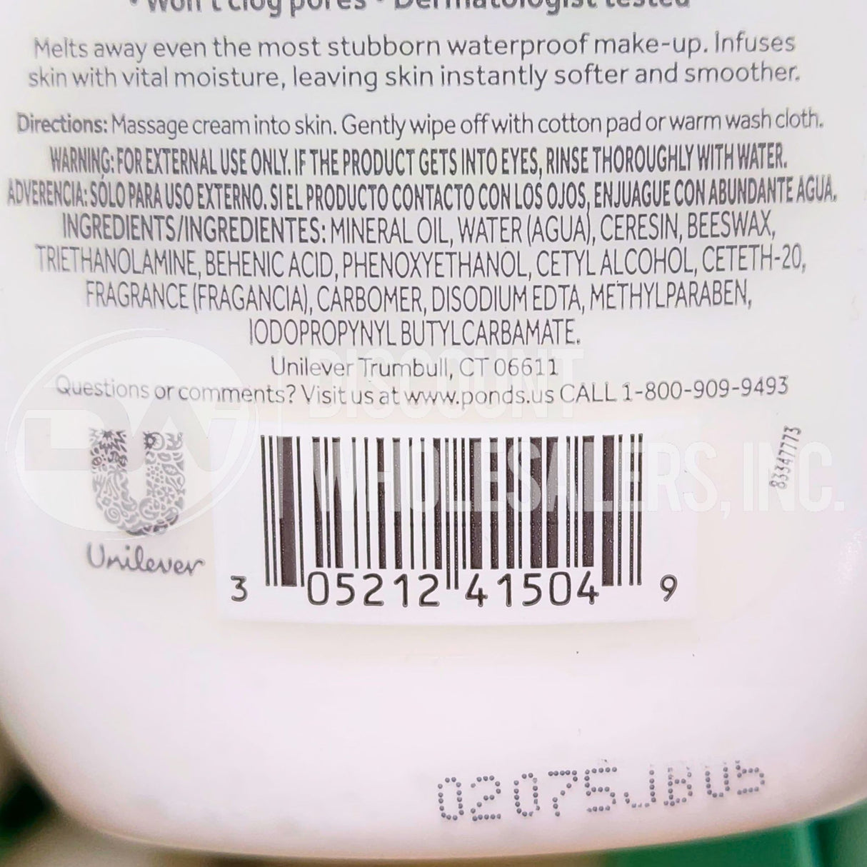 Pond'S Cold Cream Cleanser 9.5 Oz (50 Pcs Lot)