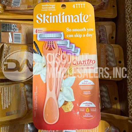 Skintimate Quattro For Women 4 Blades Vanilla Sugar (150 Pcs Lot)