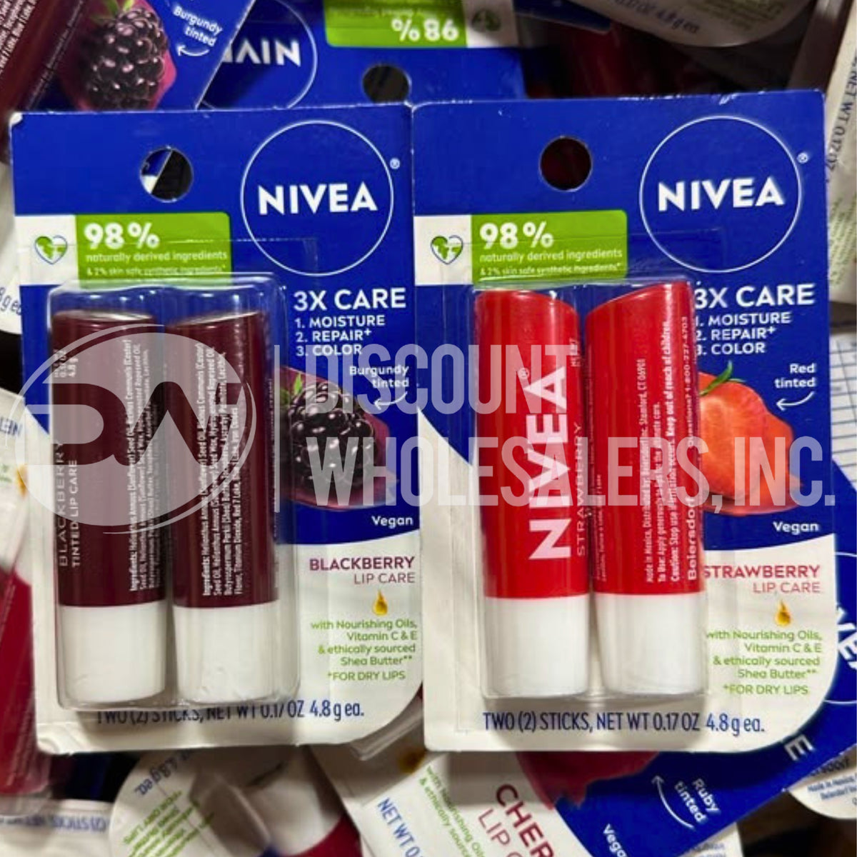 Nivea 3x Lip Care Mix (110 Pcs Lot)