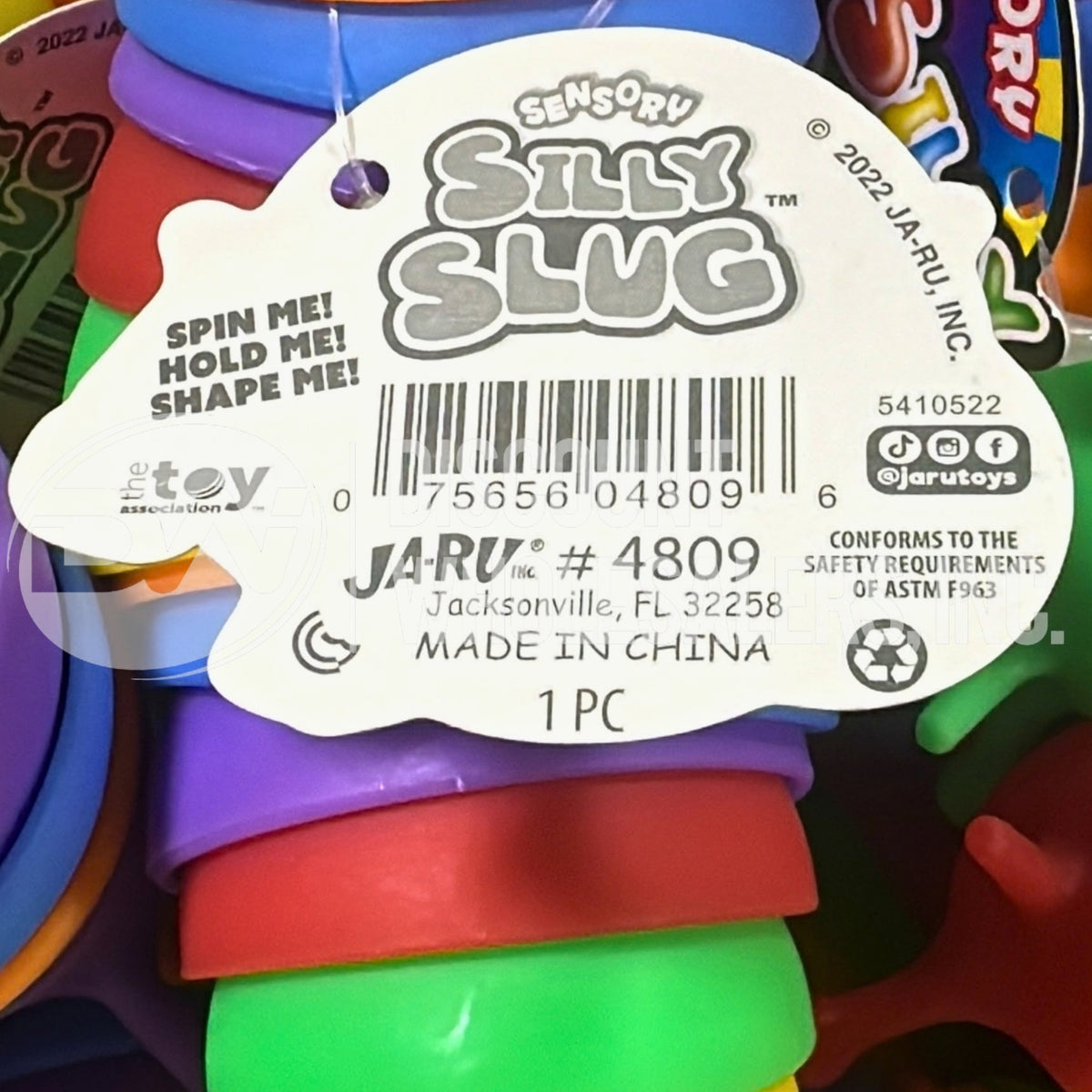 Sensory Silly Slug 7 In Tactile Stretch Toy Fidget Multi Color Stress Relief (140 Pcs Lot)