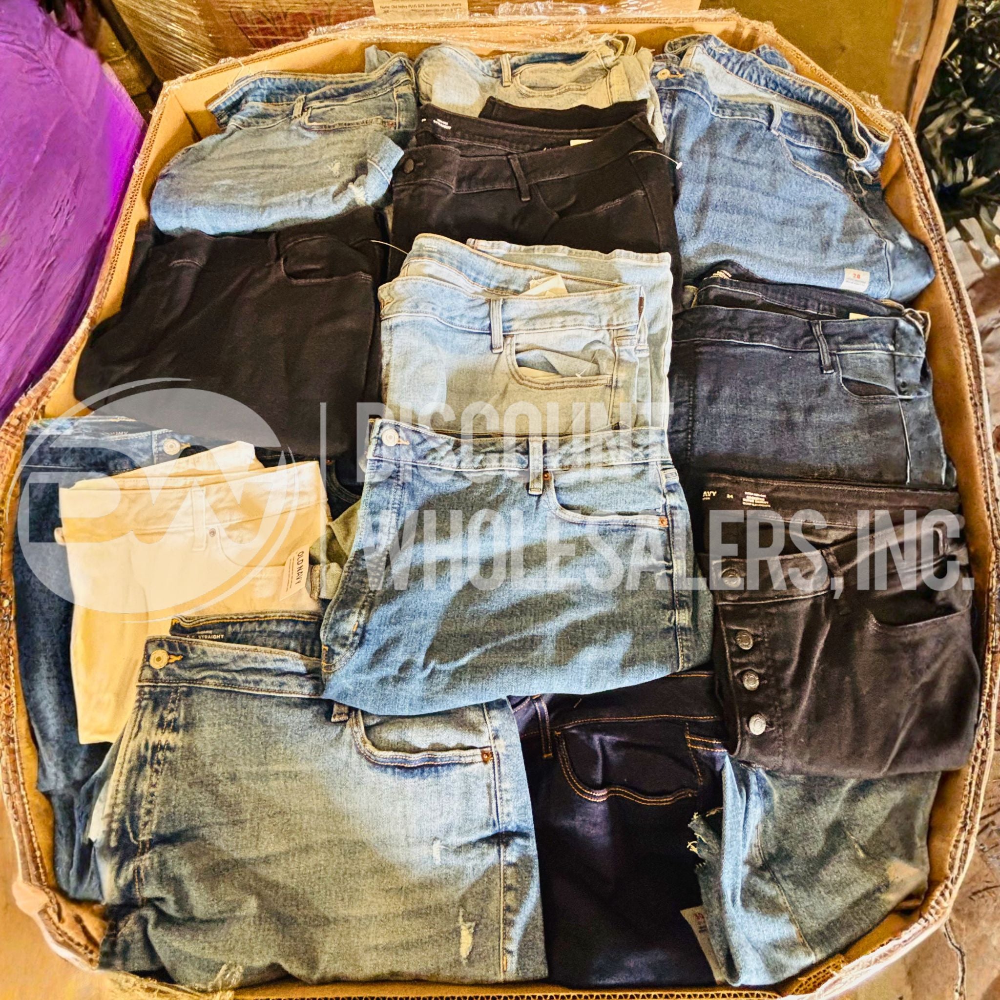Old N@vy talla grande, pantalones, jeans, shorts (200 piezas por tarima)