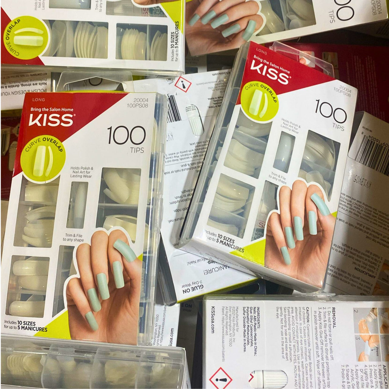 Kiss Bring The Salon Home 100 Tips Includes 10 sizes 