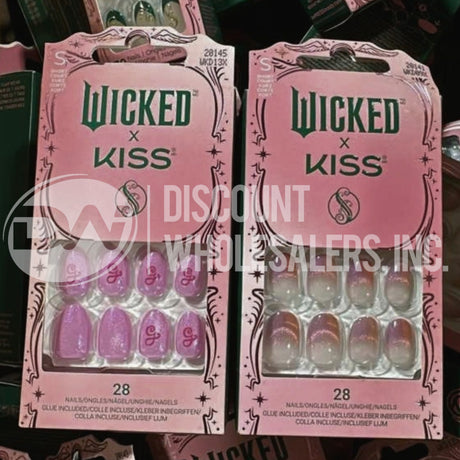 Kiss X Wicked For Good Press On Nails - Limited Edition Assorted (65 Pcs Lot)