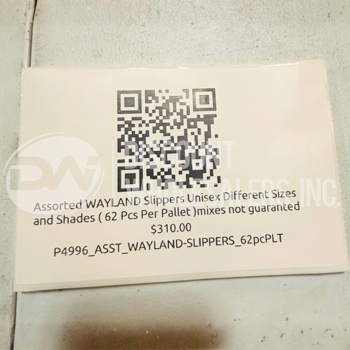 Assorted Wayland Slippers Unisex Different Sizes and Shades (62 Pcs Per Pallet)