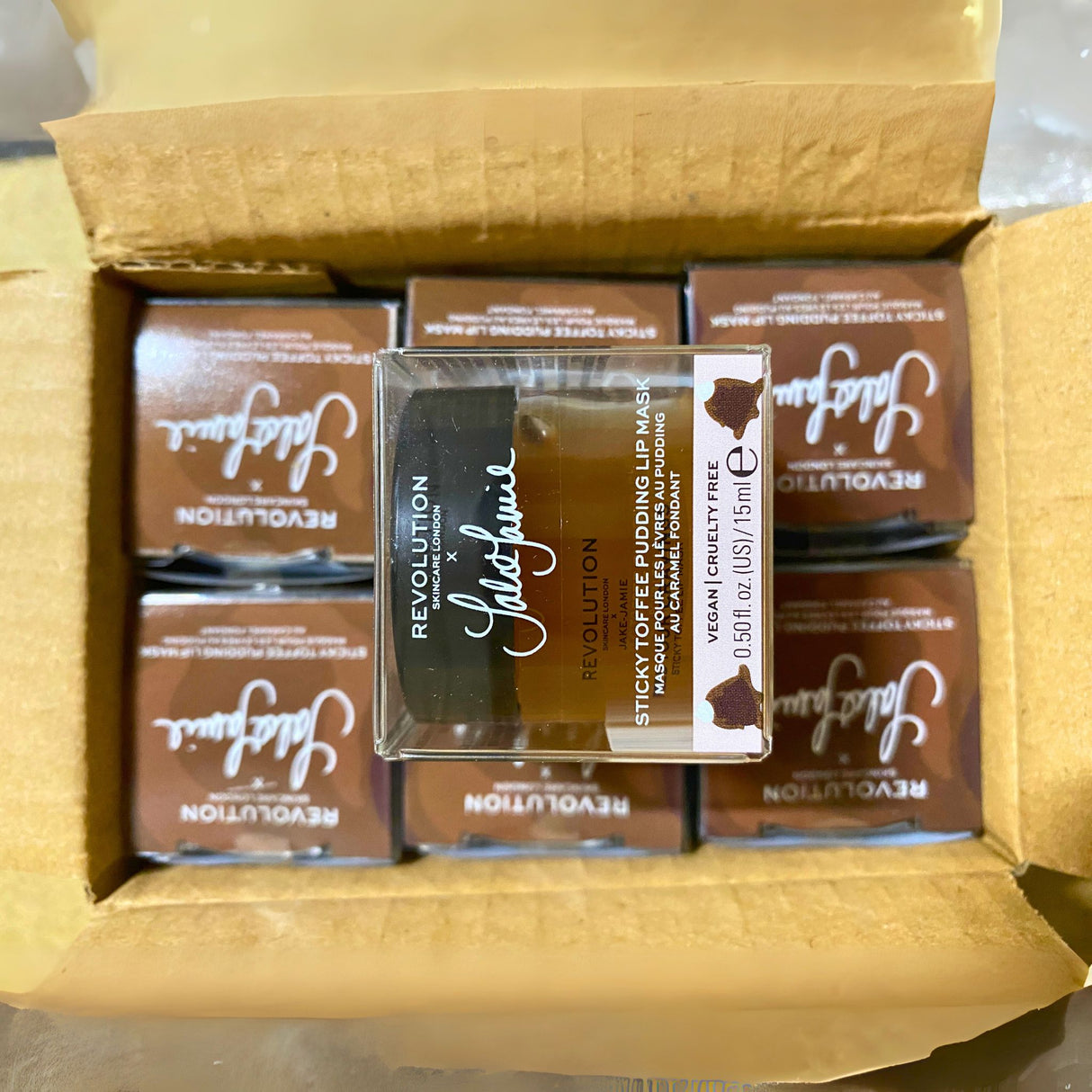 Revolution Skincare London Jake Jamie Sticky Toffee Pudding Lip Mask 0.50 FL OZ (50 Pcs Lot)