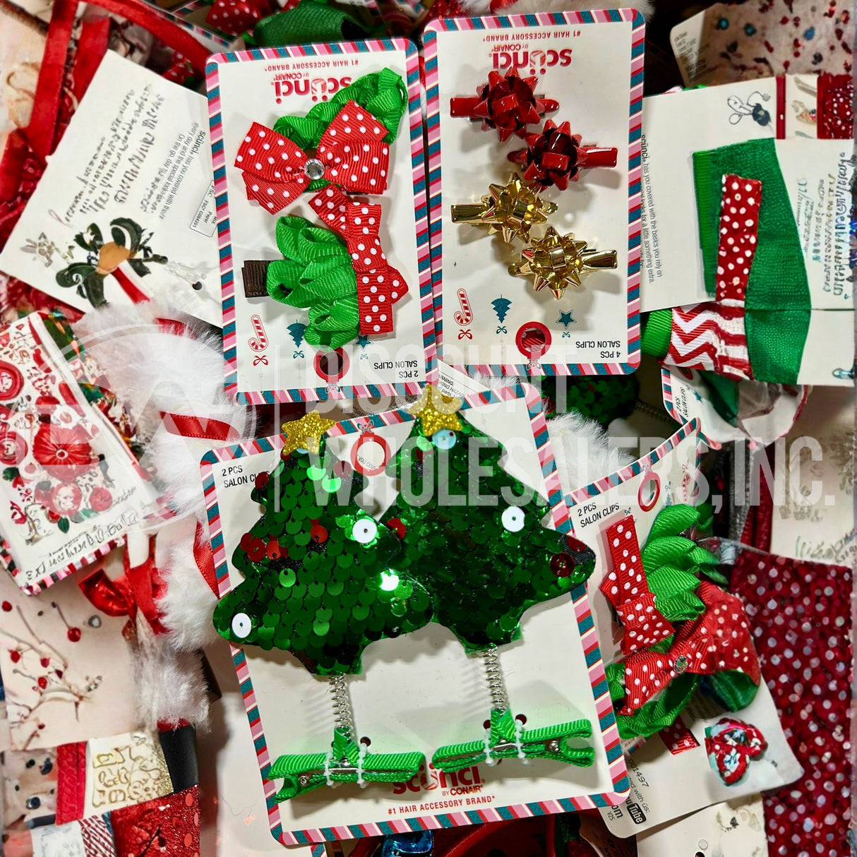 Scunci By Conair Christmas Assorted Different Styles And Shades (250 Pcs Lot)