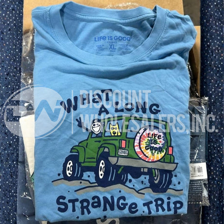 Life Is Good Assorted T-Shirts Different Sizes And Colors (75 Pcs Lot)