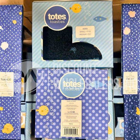 Totes Toasties Kids Shark Slippers  Size Small 11-12 Medium 13-1 (90 Pcs Lot)