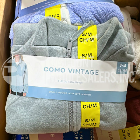 Como Vintage Unisex Mock Neck Soft Plush Sherpa Pullover Mix Different Sizes And Colors (50 Pcs Lot)