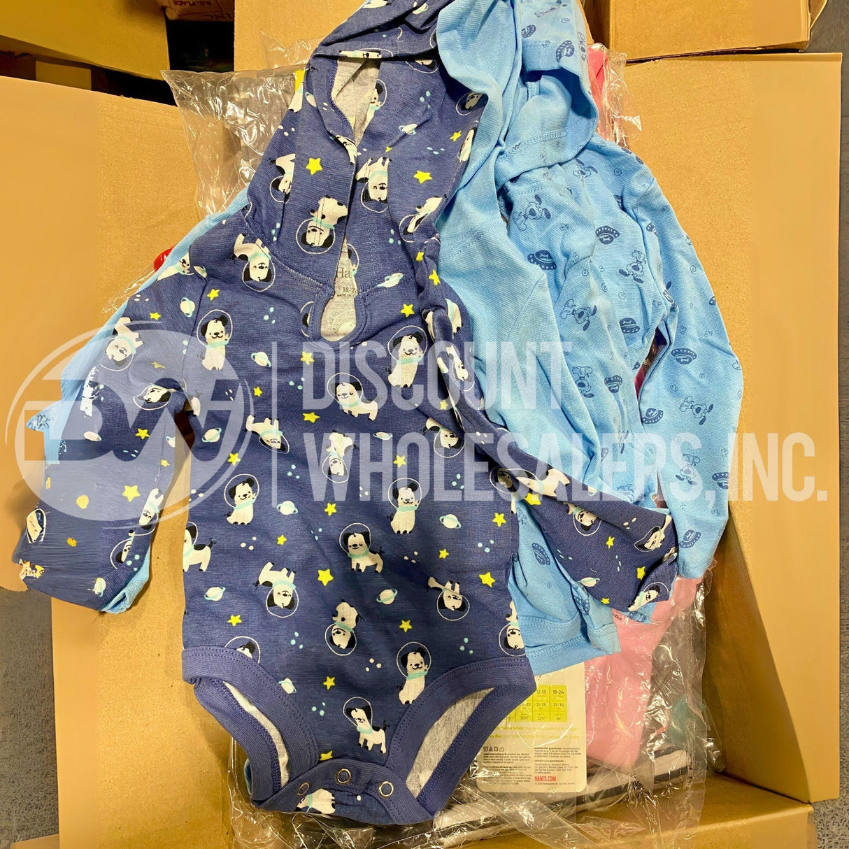 Baby Hanes Assorted Clothing Lot – Bibs, Onesies, Tops, Bottoms & More (50 Pcs Lot)