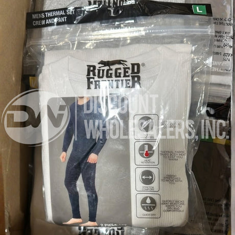 Conjunto térmico Rugged Frontier para hombre y mujer, mezcla de colores y tallas diferentes (lote de 60 piezas)