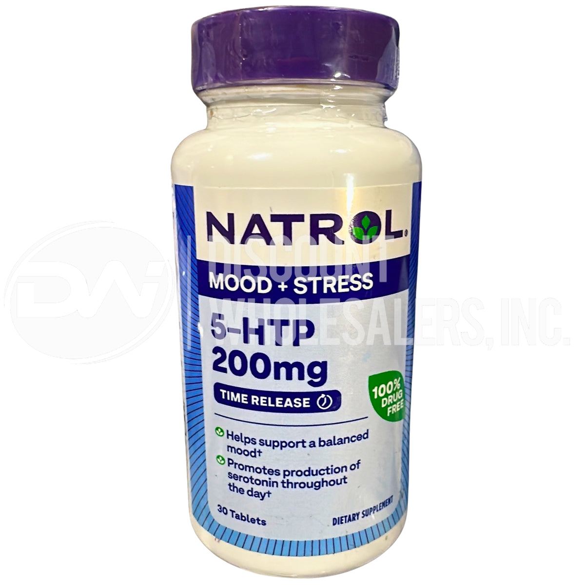 Natrol 5-HTP 200 Mg Time Release, Helps Support A Balanced Mood, 30 Tablets And Melatonin 100Tab Mix (65 Pcs Lot)