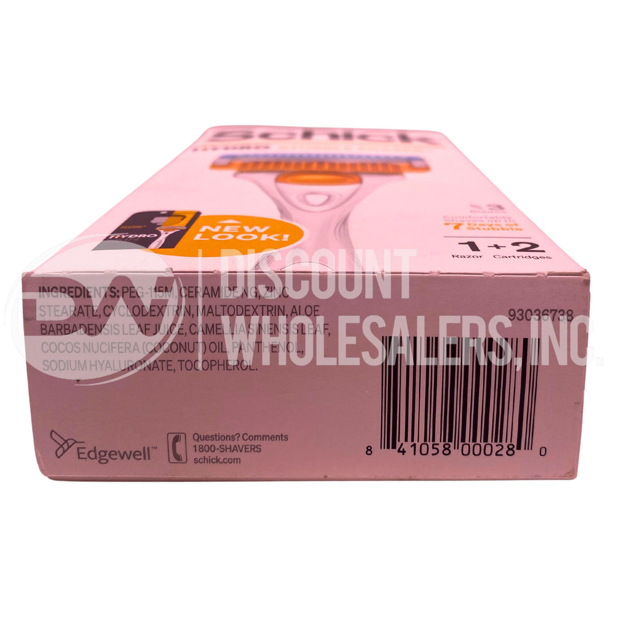 Schick Stubble Eraser Hydro Skin Confort 1 Razor , 2 Cartridges (600 Pcs Lot)