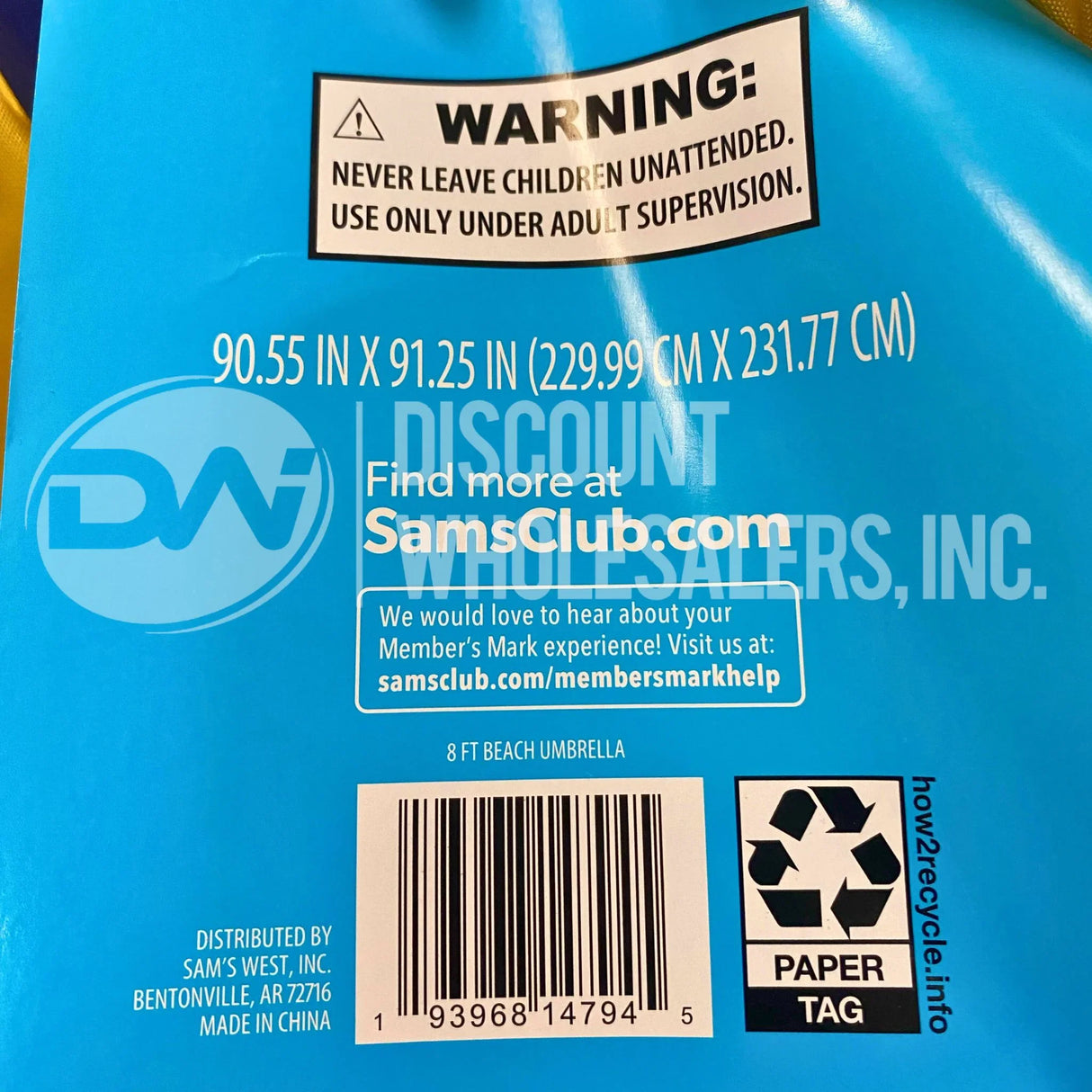 8FT BEACH UMBRELLA (120 PCS / PLT)