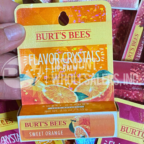 Burt's Bees Flavor Crystals Lip Balm Sweet Orange and Red Raspberry Mix (100 Pcs Lot)