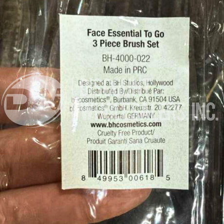 BH Face Essential To Go 3 Piece Brush Set (50 Pcs Lot)