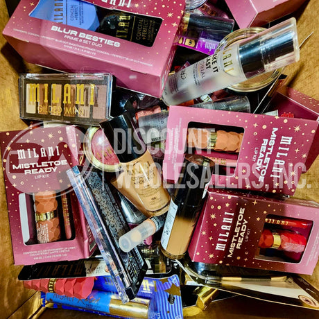 Milani Assorted Makeup Eyeshadows, Mascaras, Blush, Concealer, Foundation, Lipgloss And More Different Shades (250 Pcs Lot)