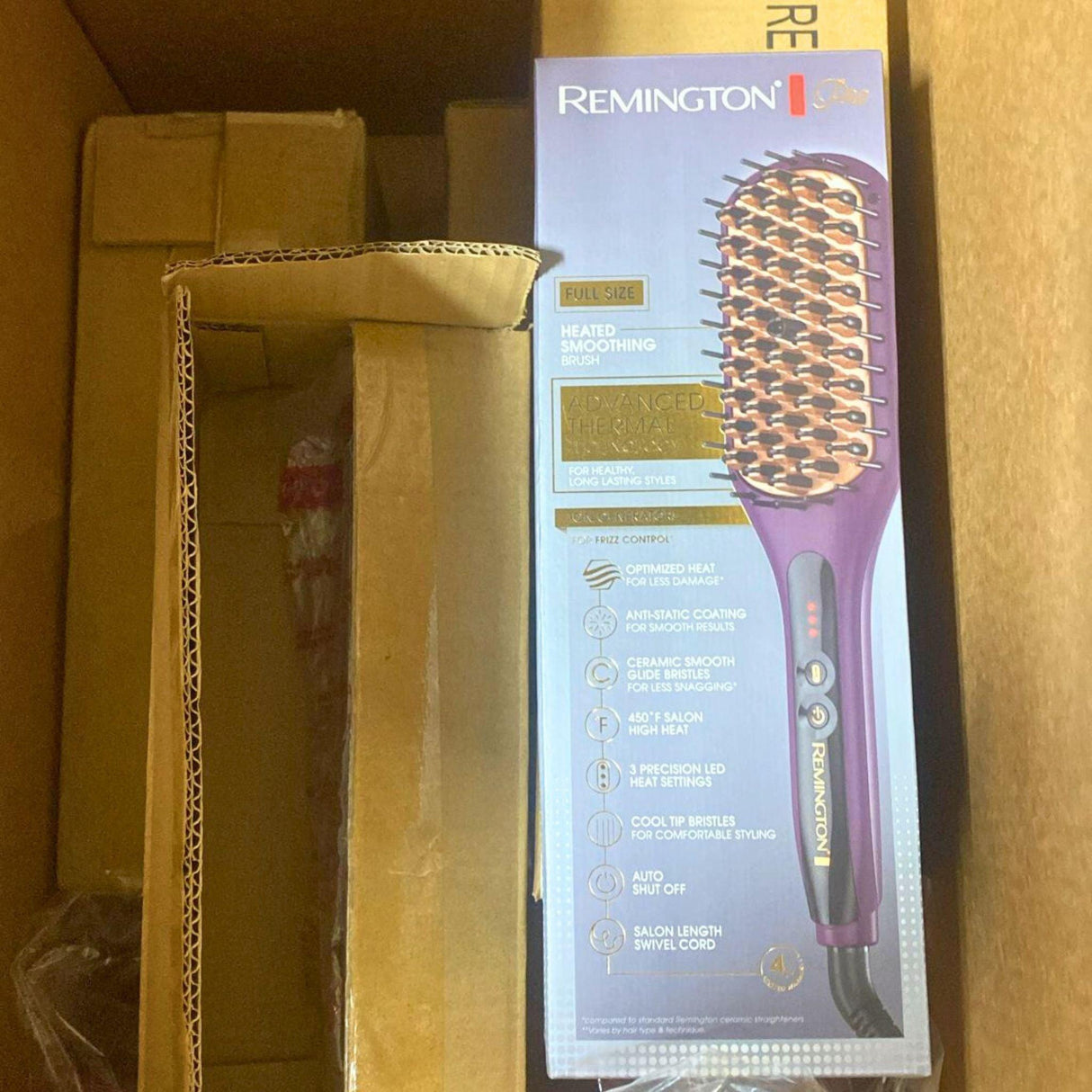 Remington Pro Full Size Heated Smoothing Brush Advanced 