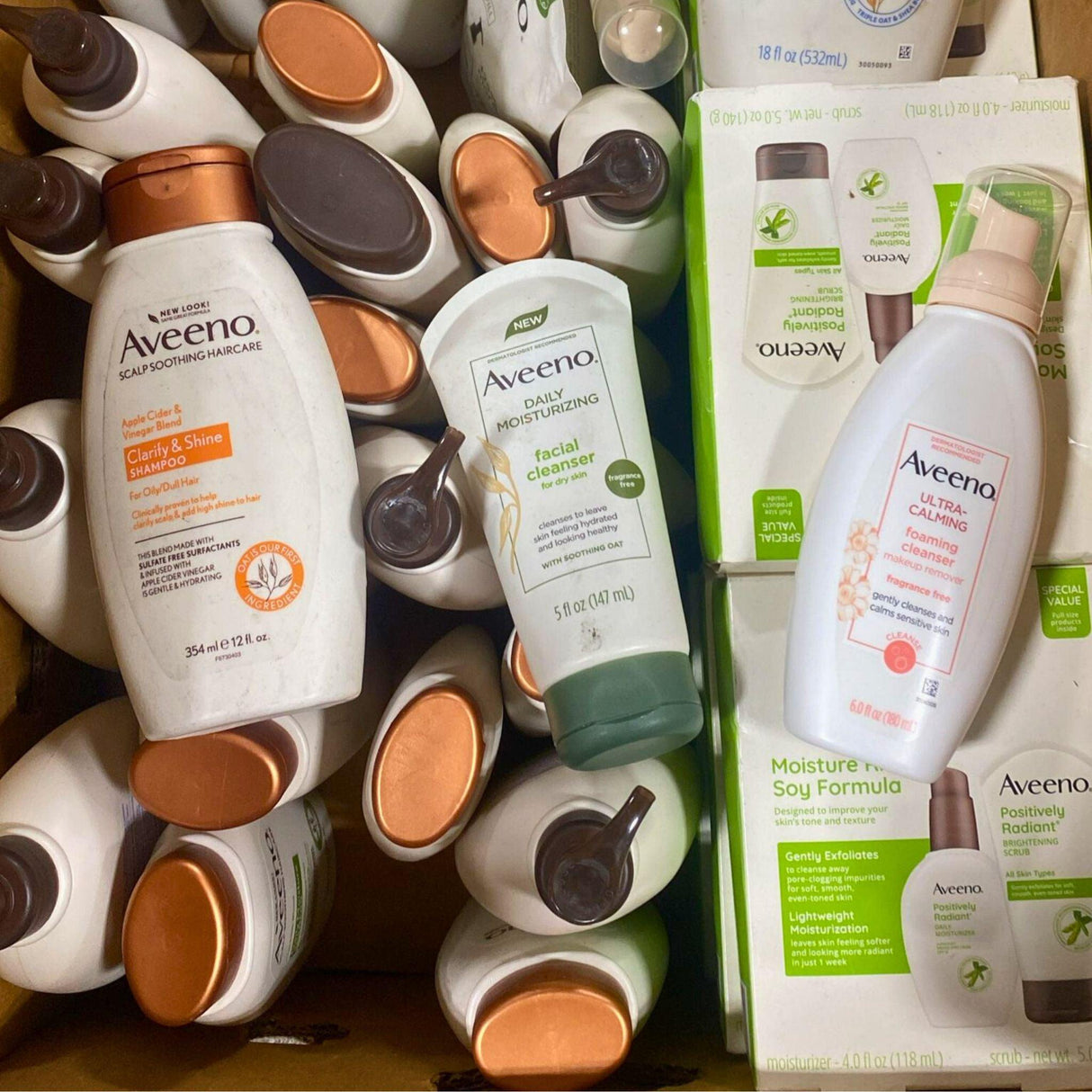 Aveeno Mix includes Body Wash,Cleanser,Shampoo,Lotion