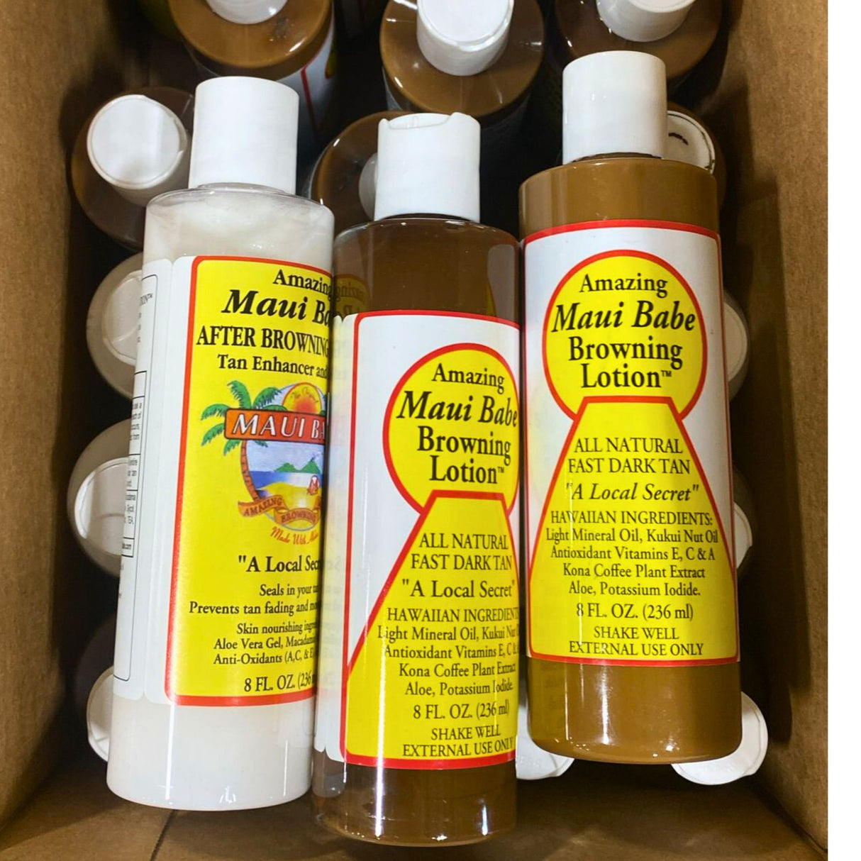 Amazing Maui Babe Assorted Browning Lotion & Tan Enhancer & Healer 