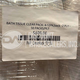 Bath Tissue Clear Pack-4-12pk-2 Ply (50 Packs Per Pallet)