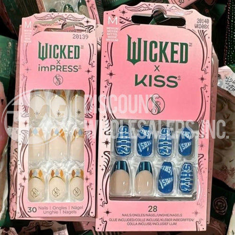 Kiss X Wicked For Good Press On Nails - Limited Edition Assorted (65 Pcs Lot)