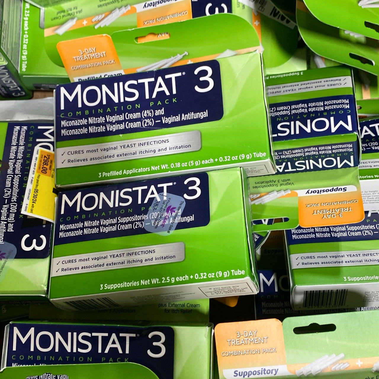 Monistat 3 Mix includes Vaginal Creams & Suppositorys